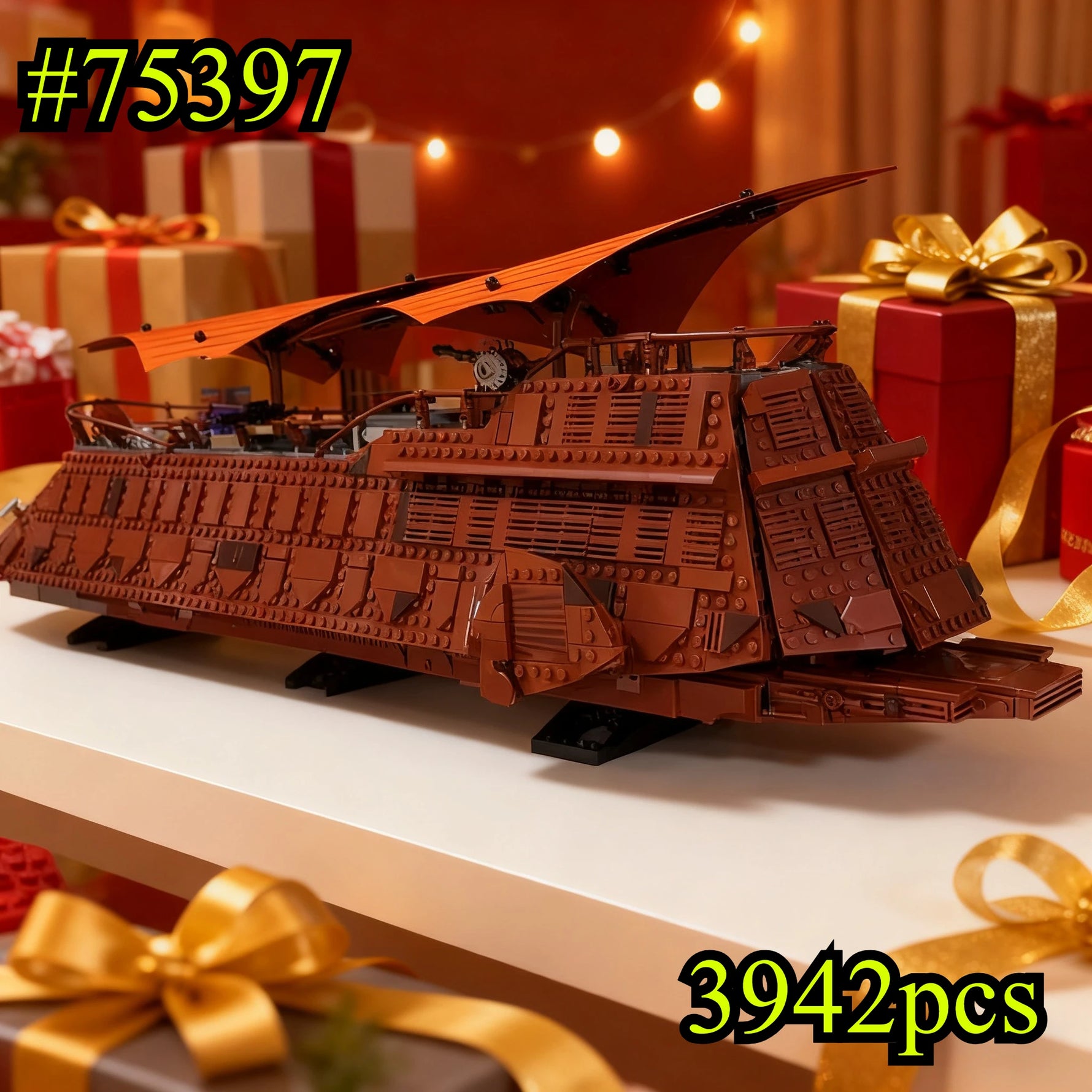 Interstellar Sailing Ship 75397 Building Blocks Sets Compatible with Legoed Particles Suitable for Christmas Gifts 3942pcs