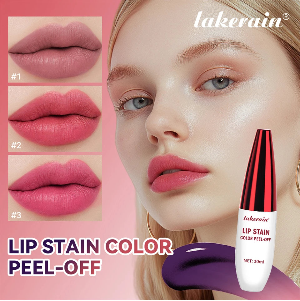3 Colors Lip Stain Color Peel-Off Stick Set Long-lasting Waterproof Pink Liquid Lip Gloss No Fading And Non-stick Cup Lip Gloss