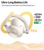 QCY H3 ANC Wireless Headphones Bluetooth 5.4 Hi-Res Audio Over Ear Headset 43dB Hybrid Active Noise Cancellation Earphones 60H