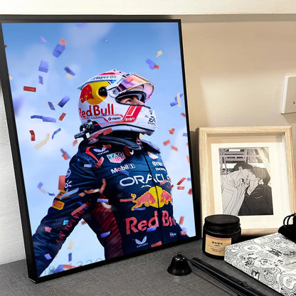 1pc F1 M-Max Verstappen Poster Self-adhesive Art Waterproof Paper Sticker Coffee House Bar Room Wall Decor