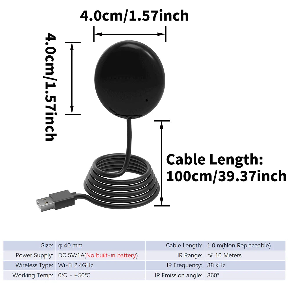 Tuya WiFi IR Remote For Smart Home Automation SmartLife APP Remote Control Universal infraredWork with Alexa SmartThings
