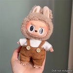17cm Mini Plush Doll'S Clothes Outfit Accessories For Korea Kpop Labubu V1 V2 V3 Christmas onesie hat set Clothing