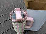 1000ML Large Capacity Water Bottle Various Styles Pink White Vacuum Cup Stainless Steel Juice Milk Tea Car Mugs Gifts