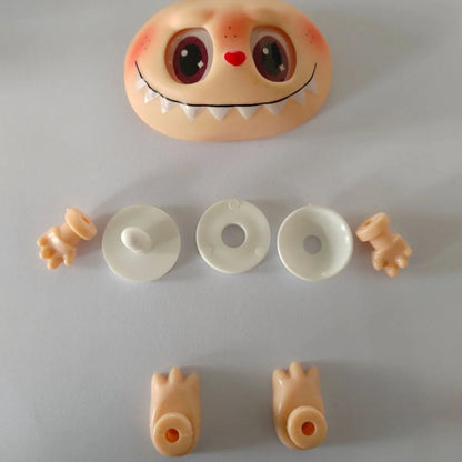 Labubu Doll Parts DIY Kit PVC Face Changing Accessories Hands Feet Replacement Supplies for DIY Doll Makers Collectors