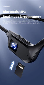 Wireless Earphone Bone Conduction Sport Swimming Bluetooth Compatible Headphone Hand-free With Mic For Running X7 Earbuds