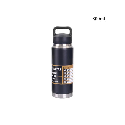 600/800/1100ML304 Stainless Steel Thermos Bottle with Handle Portable Water Cup Hot and Cold Long Lasting Drinking Water Bottle