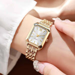 Fashion Rectangle Women Quartz Watch Luxury Analog Wristwatches Reloj Mujer Girls Clock Gift（Without Box）