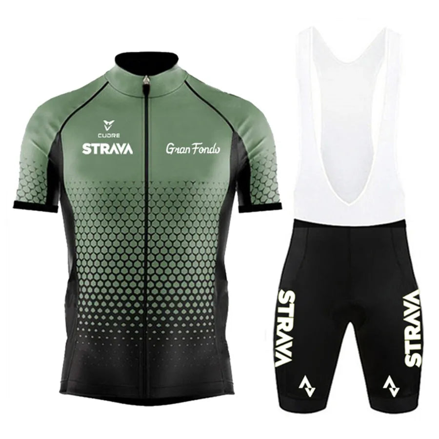 STRAVA wielershirtset voor heren