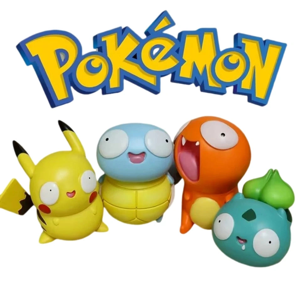 NEW Pokemon Figures Cutes Yusan Silly toys Pikachu Bulbasaur Squirtle Charmander Funny Action Figure Cartoon Doll Model Toys