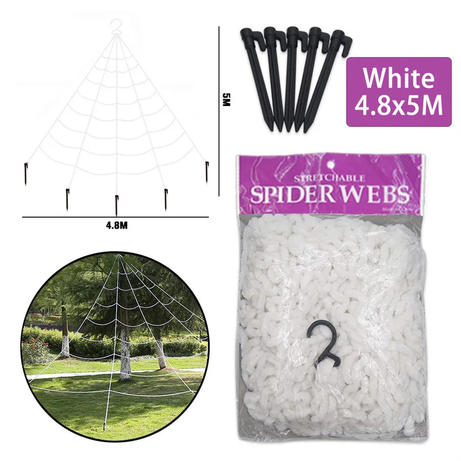 Halloween spider web simulation big black spider decoration bar scene layout props party decoration lawn scenery home decoration