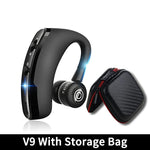 New V8 Wireless Bluetooth Single Earphone With HD Mic Stereo Headset Handsfree Call Business Headphone For Sports Driving Travel