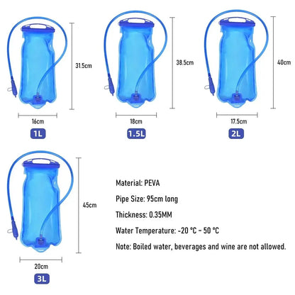 ThinkRider Water Bladder Water Reservoir Hydration Pack Storage Bag BPA Free 1L 1.5L 2L 3L Running Hydration Vest Backpack