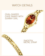 LIEBIG Stainless Steel Strap Quartz Watch Top Brand Luxury Elegant Wristwatches Fashion Automatic Watches For Women Reloj Mujer