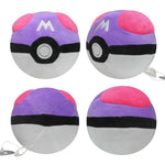 TAKARA TOMY  Pokemon 4PCS Poké Ball Stuffed Toy Plush Doll Pocket Monster Children's Toy Pokemon Plush Pendant Kids Gifts