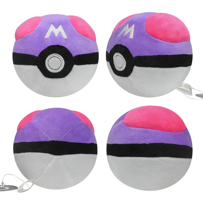 TAKARA TOMY  Pokemon 4PCS Poké Ball Stuffed Toy Plush Doll Pocket Monster Children's Toy Pokemon Plush Pendant Kids Gifts