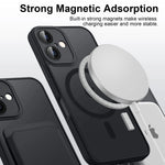 Luxury Magnetic Matte Translucent Armor Shockproof Case For iPhone 11 12 13 14 15 16 For Magsafe Wireless Charge Cover
