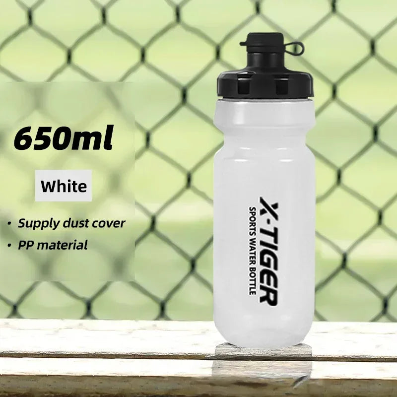 X-TIGER MTB Road Cycling Water Bottle 650ML Leak-proof Bicycle Squeeze Water Bottle for Long-distance Cycling Outdoor Sports Por