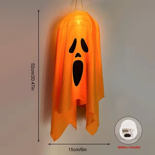 Halloween Ghost LED Light Hanging Ghost Home Decoration Outdoor Ghost House Bar Hanging Light Horror Prop Party Decoration