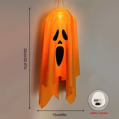 Halloween Ghost LED Light Hanging Ghost Home Decoration Outdoor Ghost House Bar Hanging Light Horror Prop Party Decoration