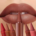 Twist Up Lip Liner Lipstick Pen Multipurpose Powder Blusher Velvet Matte Waterproof Lip Contour Non Stick Cup Lip Rouge Makeup