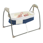 Portable Electric Baby Bed Cradle 0–12 Months – Blue