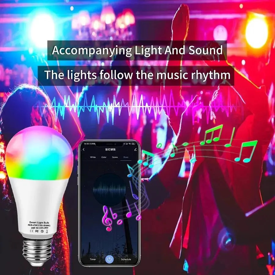 Smart WiFi Led Bulb E27 RGB LED Light cozylife APP Dimmable Lightbulbs Works With Alexa Google Home Voice Control Magic LED Lamp