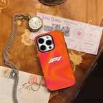 Orange F1 Racing Car Phone Case for IPhone 16 15 14 13 12 11 X XS XR XSMAX 7 8 Pro Max Plus Double-layer Back Cover