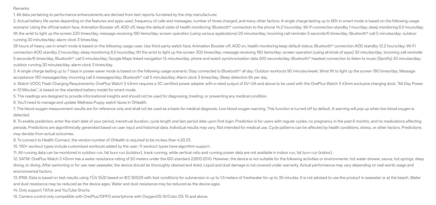 Global Version OnePlus Watch 3 43mm Smartwatch 1.32inches AMOLED Display Up to 60H Battery Life Wear OS by Google GPS NFC