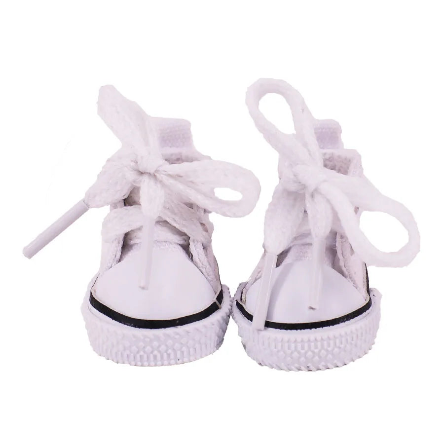 3.8cm Doll Canvas Leather Shoes For labubu 17cm Doll Clothes Accessories Girl's Toys Gift