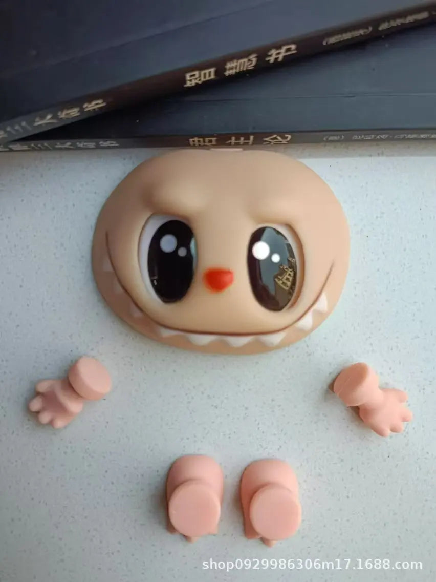 Hot Sell Labubu Plush Doll Parts Vinyl Doll Accesseries Pvc Face Changing Parts Hands Feet Replacement Supplies Diy Gifts