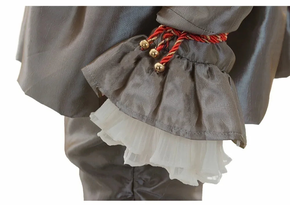 New Halloween Adult Men Pennywise Clown Cosplay Costume Carnival Party Boys Girls Stage Performance Villain Vintage Clothing Set