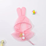 For 17 cm labubu v1/v2/v3 clothes summer doll clothes rabbit ear raincoat for Labubu Outfit DIY Labubu Clothing Gift