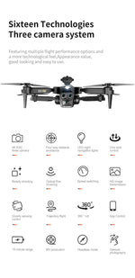 K10 Max RC Drone HD 4K Plane 3 Camera Helicopter Obstacle Avoidance Wifi FPV Quadcopter Optical Flow Aircraft Helicopter Kid Toy