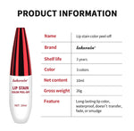 3 Colors Lip Stain Color Peel-Off Stick Set Long-lasting Waterproof Pink Liquid Lip Gloss No Fading And Non-stick Cup Lip Gloss