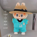 Gd With G-Dragon Labubu Baby Clothes 17cm Suit Pendant Plush Doll Clothes Cute Doll Clothes Vinyl Keychains Clothes
