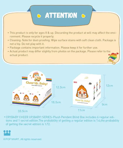 POP MART Crybaby "Cheer Up, Baby!" Pluche Hanger Mystery Box – Blind Box Collectible (Limited Edition)