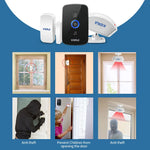 KERUI M525 Wireless Doorbell Waterproof Outdoor Smart Home Door Bell Chime Kit LED Flash Security Alarm Welcome House Melodies