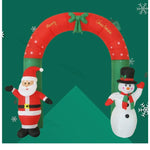 2.4m Christmas Scene Decorations Santa Claus Snowman Inflatable Arch Venue Arrangement Props