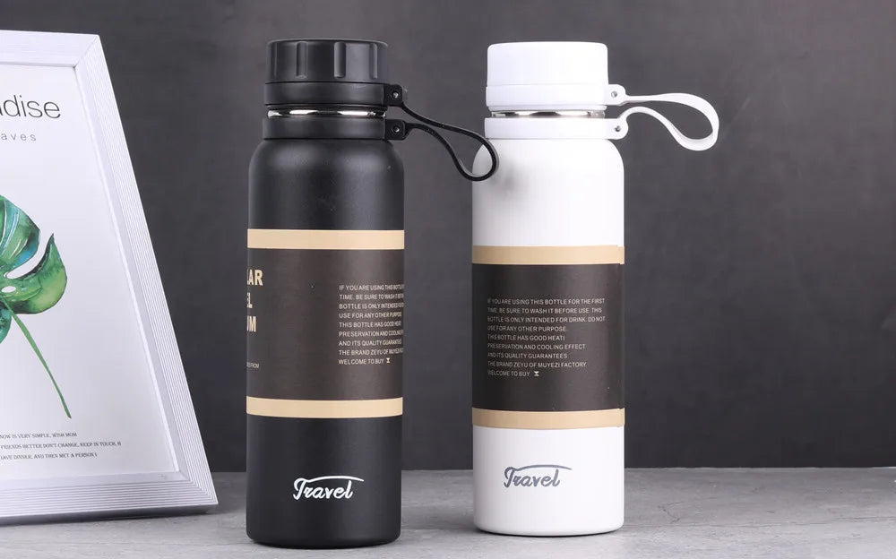 650ML 850ML 1100ML Thermos Double Stainless Steel Sport Vacuum Flask Outdoor Climbing Fitness Thermal Bottle Tea Insulation Cup