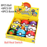 Funny Joy Pokemon Toys 8PCS/set Elf 2-3cm Anime Action 7Cm Pokeball Figures Monster Toy Model Dolls Children Christmas Gift