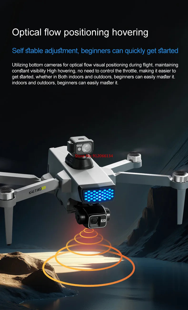 8K ESC 3 Axis Gimbal 360° Obstacle Avoidance WIFI FPV RC Drone 5G Brushless Electric GPS Follow Me Remote Control Quadcopter Toy