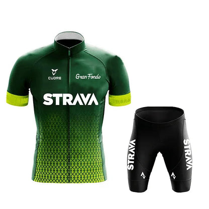 Strava Fietset voor Heren – Shirt & Bibshorts, Sneldrogend en Ademend