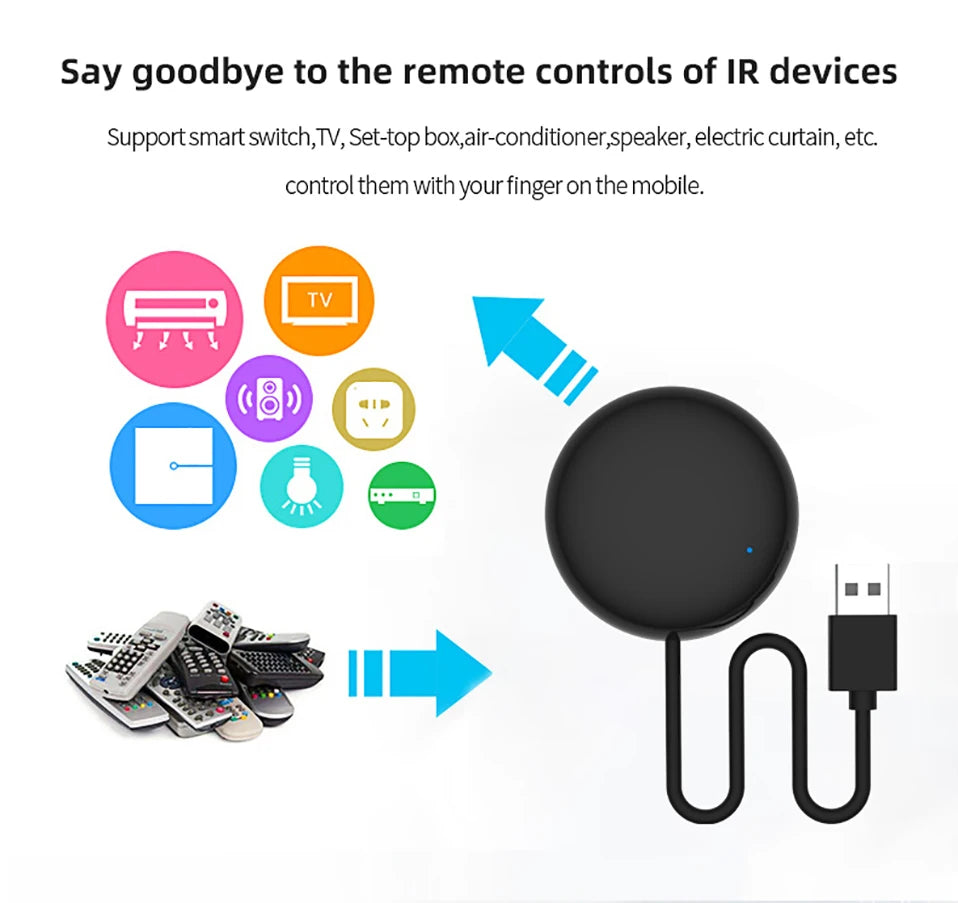 Tuya WiFi IR Remote For Smart Home Automation SmartLife APP Remote Control Universal infraredWork with Alexa SmartThings