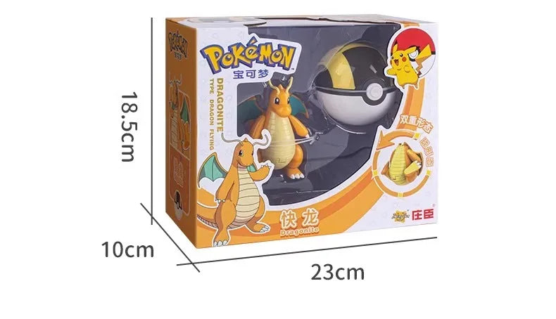 Pokemon Figures Toys Pocket Monsters Ball Model Pikachu Gengar Pokeball Dragonite Snorlax Pokeball Action Figures Toy