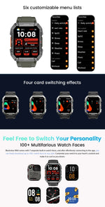 Blackview W60 2024 New Smartwatch 2.01'' HD Display TFT Rugged Smart Watch for Outdoor With Emergency Lighting Bluetooth Calling