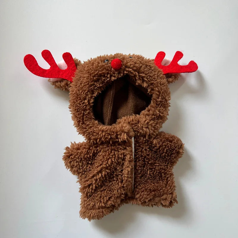 17cm LABUBU Christmas Santa Outfit - Gen1-3 Doll Clothes Set for Vinyl Figures, Festive Santa Costume with Accessories