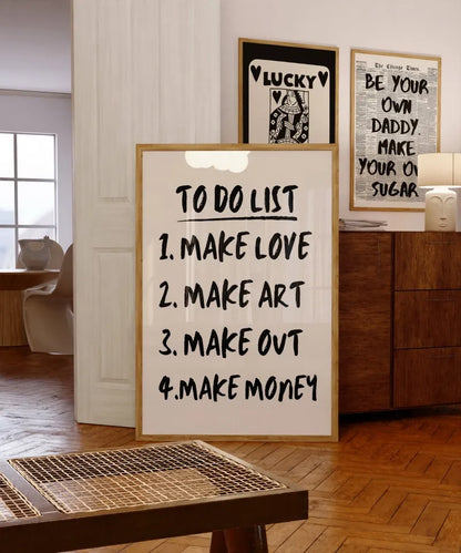 Chaos Typography Art Print and Posters Modernist Wall Art Chaos Quote Canvas Paintings Preppy Aesthetic Living Room Picturess