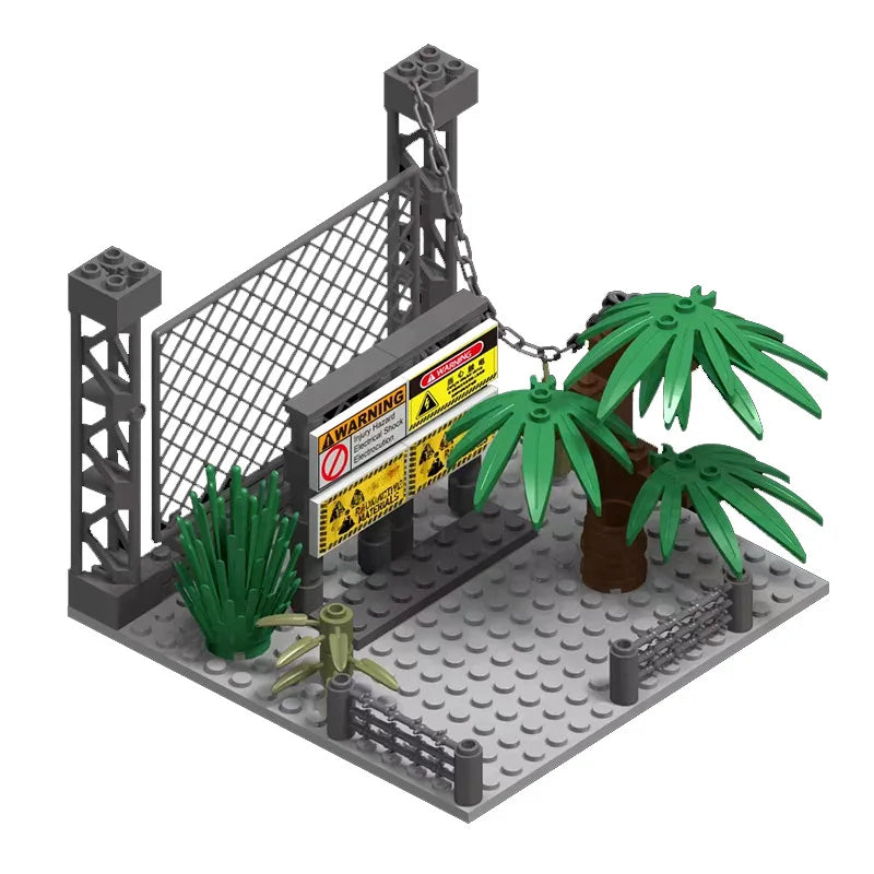 WW2 Military Army Soldiers World War 2 Military Base Observation Tower Model Assemble Building Blocks Bricks Children's DIY Toys