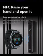 HT32 Smart Watch AMOLED Men Watch 5 Pro NFC Compass 1GB ROM Local Music Album E-Book Heart Rate Sport Smartwatch for Android IOS