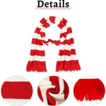 Winter Red White Striped Scarf Unisex Christmas Snowman Knit Warm Adult Children Holiday Costume Party Matching Scarves Items